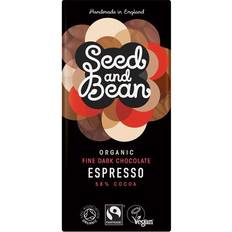 Seed and Bean Organic Company Dark Chocolate with Espresso 85g 4pak