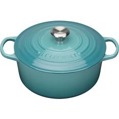 Le creuset gryta gjutjärn 26 Le Creuset Caribbean Signature rund med lock 5.3 L 26 cm