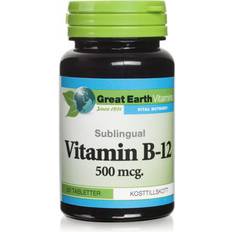 B-vitaminer Vitaminer & Mineraler Great Earth Vitamin B-12 Sublingual 60 st