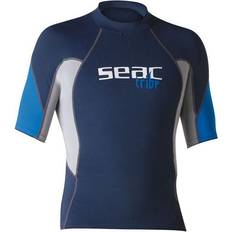 Korte mouwen Compressieshirts Seac Sub rash guard raa Evo heren korte mouwen blauw/donkerblauw maat