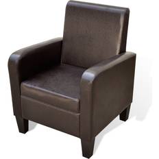 Brown - Leather Armchairs vidaXL 2411 Armchair 79.5cm