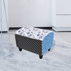 Blau Fußhocker vidaXL 240880 Fußhocker