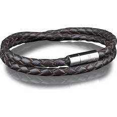 Skultuna Rader Bracelet - Silver/Brown