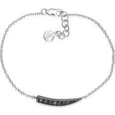 Sif Jakobs Pila Bracelet w. Zirconia - Silver/Black