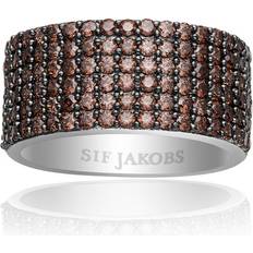 Brun Ringe Sif Jakobs Corte Cinque Ring - Silver/Brown