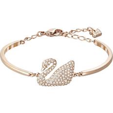Swarovski swan Swarovski Swan Bracelet - Rose Gold/White