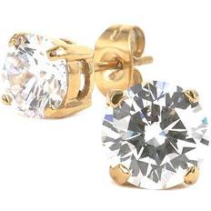 Ida Large Earrings - Gold/Transparent