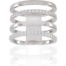 White Rings Sif Jakobs Siena Quattro Ring 50 Zirconia - Vit