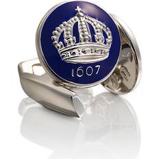 Gemelli per polsini Skultuna Crown Manschettknappar Silver - Royal Blue