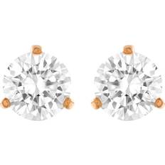 Swarovski Solitare Earrings - Rose Gold/Transparent