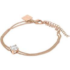 Astrid & Agnes Ida Bracelet - Rose Gold/Transparent