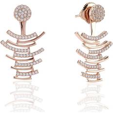 Sif Jakobs Fucino Earrings - Rose Gold/White