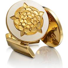 Guld Manchetknapper Skultuna Tudor Rose Manschettknappar Guld - IVory White