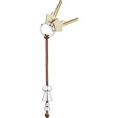 Alfredo Keychain - Brown/Silver