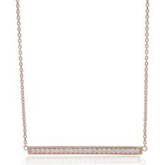 Sif Jakobs Necklaces Sif Jakobs Simeri Grande - Rose Gold Plated Necklace w. White Zirconia (SJ-C1013-CZ-RG)