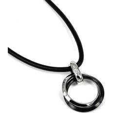 Astrid & Agnes Smycken Astrid & Agnes Carro Short Necklace - Silver/Black/Transparent
