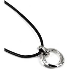 Astrid & Agnes Carro Short Necklace - Silver/Black/Transparent