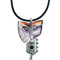 Målerås Silver Smycken Målerås Rurik Necklace - Silver/Black/Purple/Orange