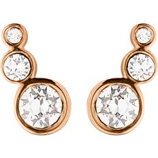 Dyrberg/Kern Lini Earrings - Rose Gold/Transparent