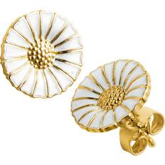 Georg Jensen Smykker Georg Jensen Daisy Small Earrings - Gold/White