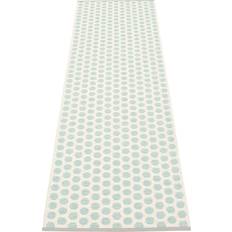 Pappelina Tapis Réversible Noa 70 x 150 cm Turquoise Pâle Vanille Bord Gris Chaud - Bleu Multicolore, Gris, Jaune, Bleu, Turquoise cm