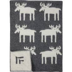 Klippan Yllefabrik Älg Blankets Grey, White (130x180cm)