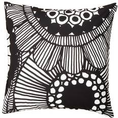 Marimekko Siirtolapuutarha Pudebetræk Sort, Hvid (50x50cm)