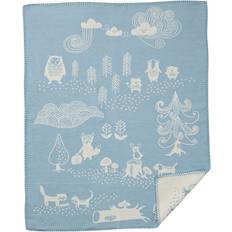 Klippan Yllefabrik Little Bear Filz Blau, Grün, Braun, Rosa (90x70cm)