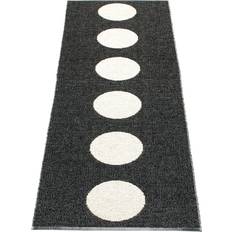 Utomhusmattor Pappelina Vera Vit, Svart 70x225cm