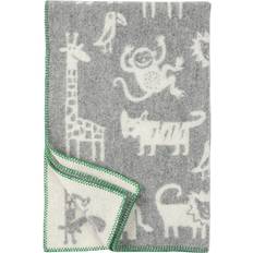 Klippan Yllefabrik Jungle Blankets White, Green, Grey (90x130cm)