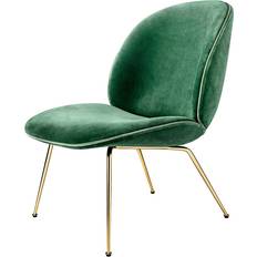 Silver Lounge Chairs GUBI Beetle Green/Brass Lounge Chair 80cm