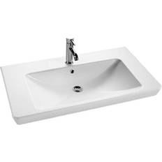 Lattiamalli Kylpyhuoneen pesualtaat Scanbad Dansani Washbasin Lotto 85 x 48 cm Valkoinen