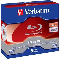 Optiset Tallennusvälineet Verbatim BD-RE DL 50GB 2 x 5 Pack Jewel Case, 50 GB, Kotelo, 5 kpl