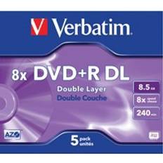 Almacenamiento Óptico Verbatim DVD R 8.5Gb 8X D/L Pack 5 43541