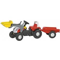 Tråbiler Rolly Toys Rolly Kid Steyr Tractor With Roll Bar & Frontloader & Trailer