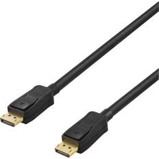 Deltaco DisplayPort-DisplayPort - DisplayPort-kablar Deltaco DisplayPort - DisplayPort (with latches) 20m