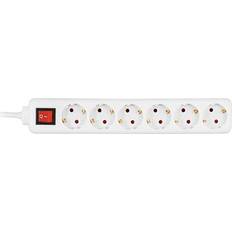 Powerstrip Deltaco GT-124 6-way 1.5m