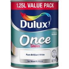 White gloss paint Dulux Once Gloss Metal Paint, Wood Paint White 1.25L