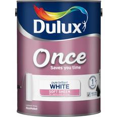 Dulux Once Soft Sheen Wall Paint, Ceiling Paint White 5L
