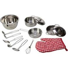 Bigjigs Kitchen Toys Bigjigs Stainless Steel Kitchenware Set