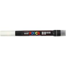 Water Resistant Brush Pens Uni Posca PCF-350 Brush Tip White