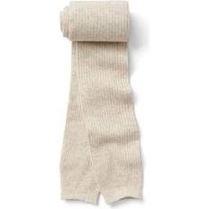 Ribbed Footless Tights - Oatmeal (164969000)