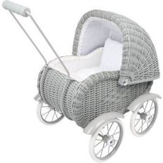 Pram 3 in 1 Legler Doll's Pram Gray Wickerwork