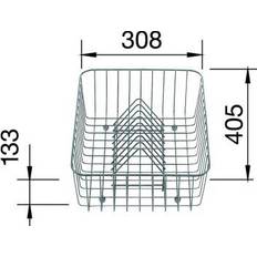 Égouttoirs Blanco Panier À Vaisselle Classic 405x308 mm Inox 507829 Égouttoir 30.8cm