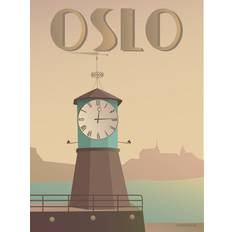 Vissevasse Oslo Aker Bryggep Poster 15x21cm