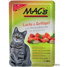 MAC's Kæledyr MAC's Cat Portionspose - Laks & tyttebær 0.6kg