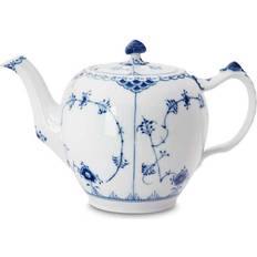 Royal copenhagen white fluted half Royal Copenhagen Blue Fluted Half Lace Teapot 1L