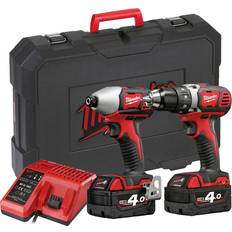 Milwaukee Sets Milwaukee M18 BPP2D-402C Powerpack (M18BDD M18BID (2) 4.0Ah 18V (1) M1218 lader koffer) 4933447126