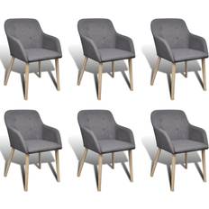 Fabric Kitchen Chairs vidaXL 270573 6-pack Kitchen Chair