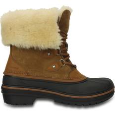 Crocs Bottines en Dentelle Crocs Allcast II Luxe Shearling - Wheat